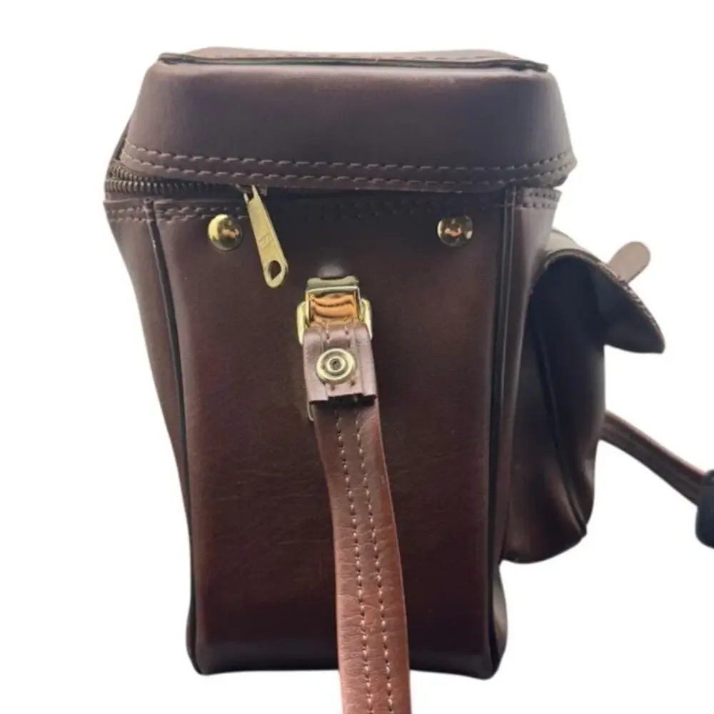 Sears Roebuck and Co Brown Leather Camera Bag T08-01 Korea